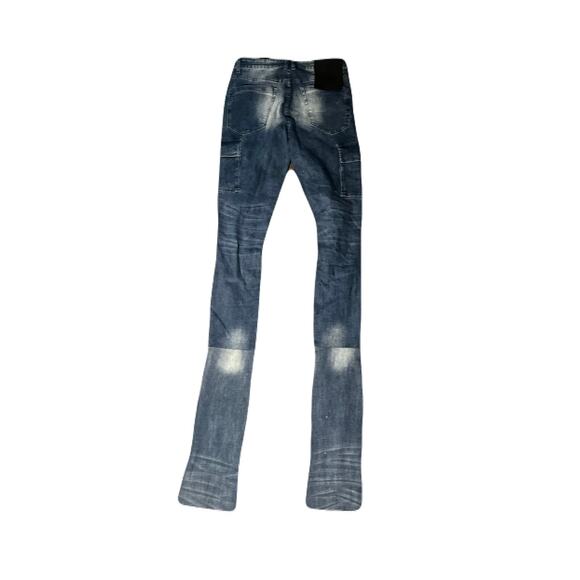 Si Tu Veux Karl Jeans Indigo Wash Size 32 Superstack - Picture 2 of 4